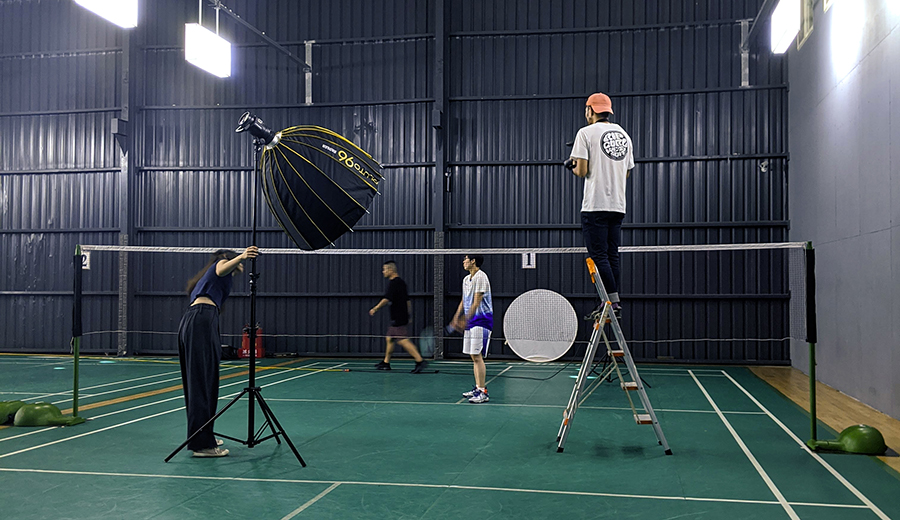 AcXport動動無限在喬倫與球場拍攝黃美菁羽球教練