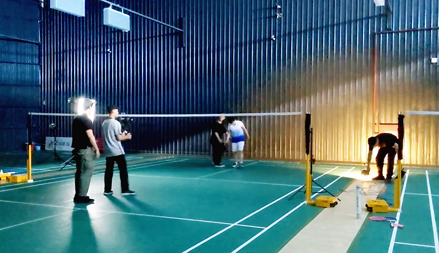 AcXport動動無限在喬倫與球場拍攝黃美菁羽球教練